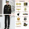 black jacket+pants+Cap+9 accessories