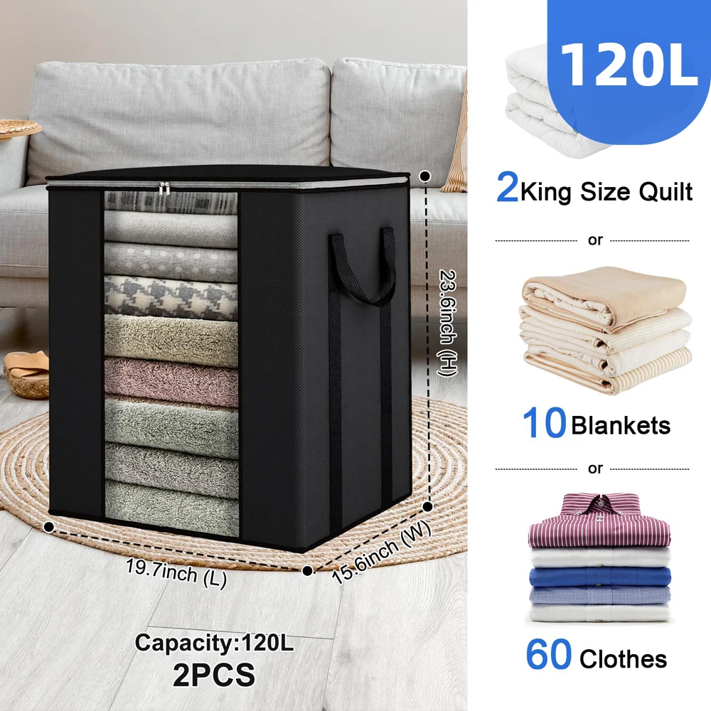 36l Clothes Storage Foldable Quilt Clothes Storage Bags Clothing ...