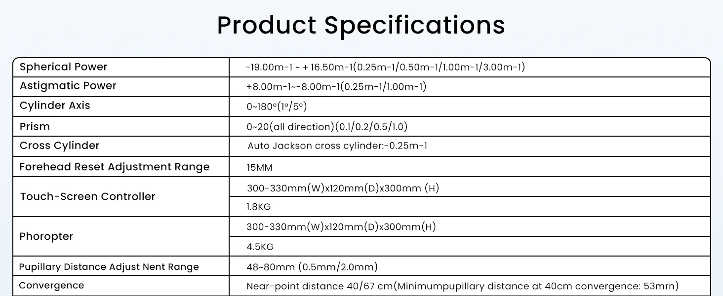 Digital Optical Digital Auto Phoropter CV-9800 Vision Tester Optics Instruments for Vision Testing for Optical Store
