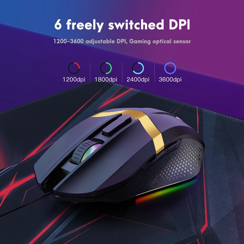 Hot Selling Product 5 In 1 Gaming Keyboard Wired RGB LED Mouse