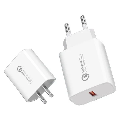 
ЕС/США/Австралия 18 Вт QC 5 в 3,0 А быстрое Сетевое зарядное устройство с сертификацией 3C 