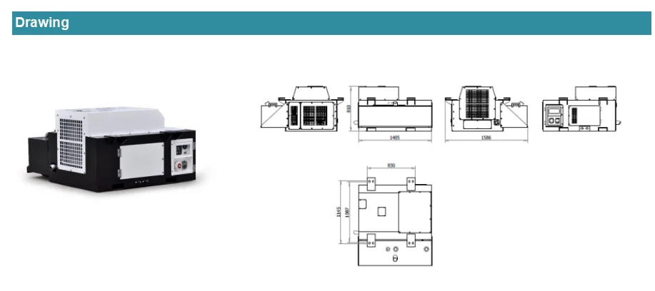 Kubota Engine for Underslung Genset Use with 180L Fuel tank 15kw Gensets 60hz 460V Under of Truck Chassis