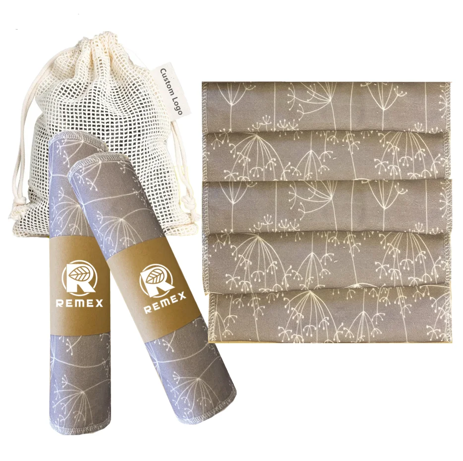 Reusable Kitchen Towel Roll With Snap Fastener Eco Friendly Cloth Napkins  Zero Waste Bamboo Towel Paperless 