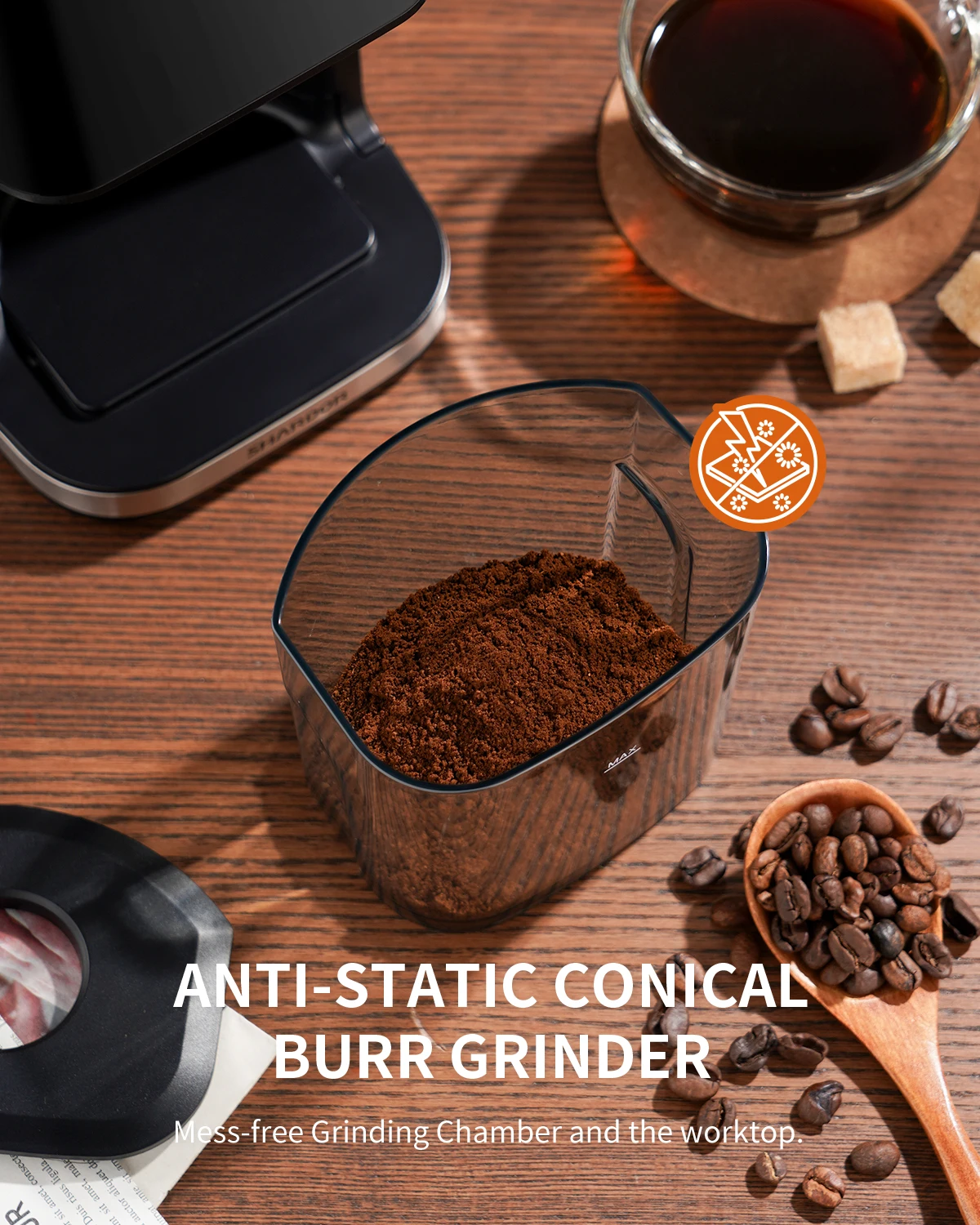 Vs Burr Coffee Espresso Grind With Blade Grinder Stainless Steel