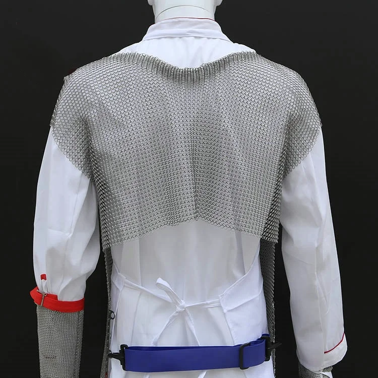 High Quality Cut-Resistant Chainmail Apron Anti-Cutting Protective Vest for Butchers Stainless Steel Ring Safety Clothing