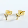 y-english letter stud earrings