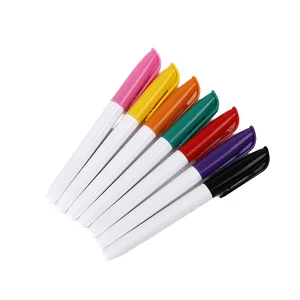 12-Color Oil-Based Indelible Markers for Whiteboard Can Print Logo Wholesale From Source Factory Direct Cross-Border Supply