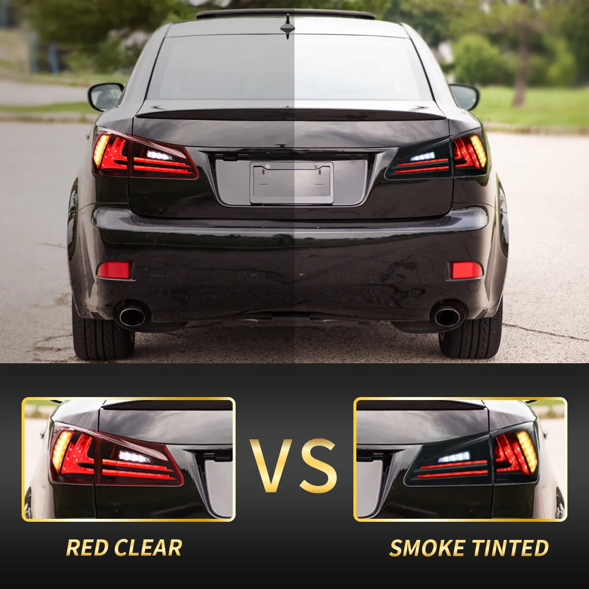 VLAND Full LED Tail Lights for Lexus IS250 IS350 2006-2012