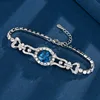 Blue pointed crystal bracelet