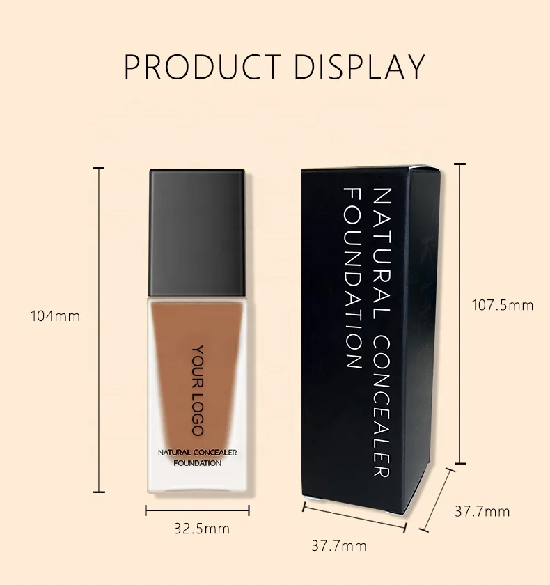 OEM ODM макияжная основа, минеральный солнцезащитный Водонепроницаемый фирменный бренд, полное покрытие, без масла, жидкая матовая основа