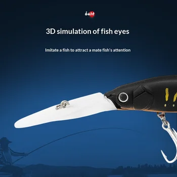 JTLURE Floating Minnow Lure Bait Long-Cast 3-Hook Sea Fishing 11cm 15.5g – Minnow – view 5