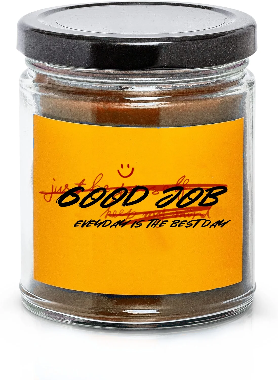 8 OZ Thick Amber Round Glass Jar - Perfect for Candle Making