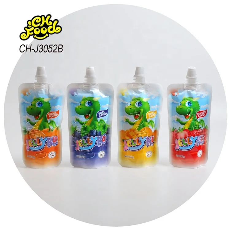 Low MOQ Wholesale Hot Selling Dinosaur Jelly Pudding Sweet Snack Food OEM Halal Sweet Fruit Drink Liquid Candy for Kids
