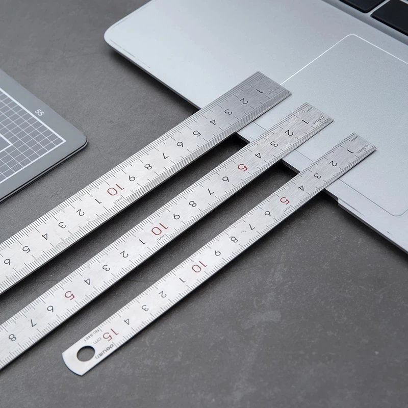 Alibaba.com: Deli 8463 Stainless Steel Ruler 30cm 12 Inch, Precision ...