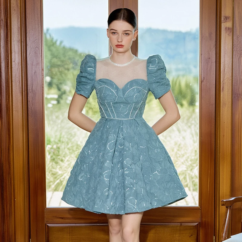 Party Elegant Casual Dress Patchwork Long Dress: Elegant Print