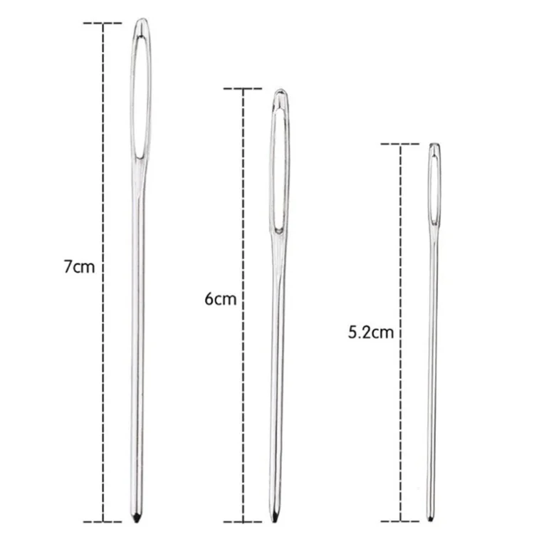 37-Piece Stainless Steel Sewing Needle Kit – Big Eye Hand Sewing Needles With Threader, Thimble & Repair Tools For Beginners