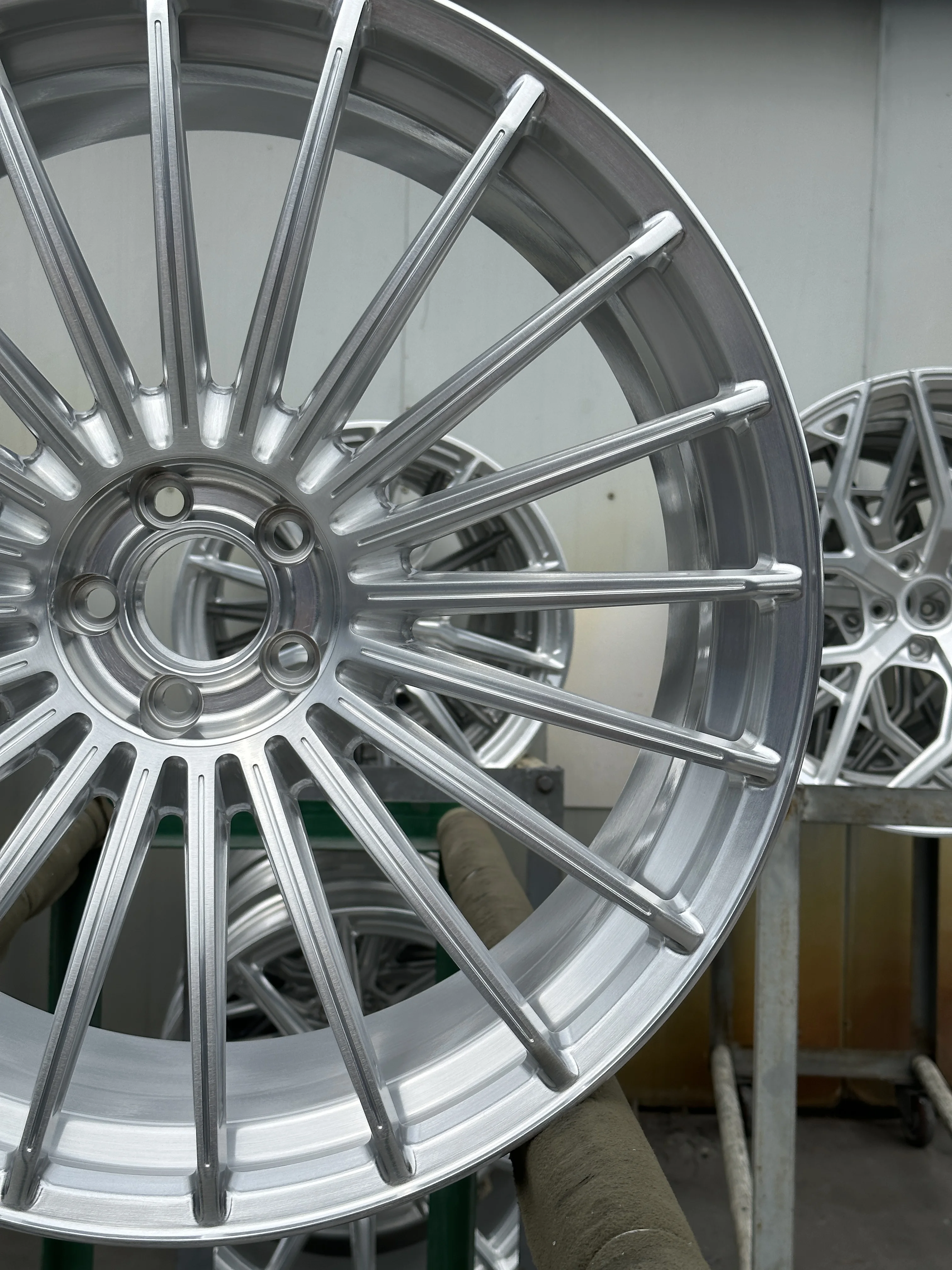 GVICHN brushed silver multi spoke forged wheels 16 - 26 inch aluminum alloy rims 5x112 5x114.3 5x120 wheel hub