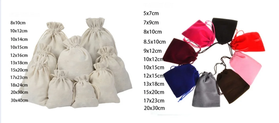 Customized Canvas Bags Pouches Muslin Coffee Beans Packing Gift Custom