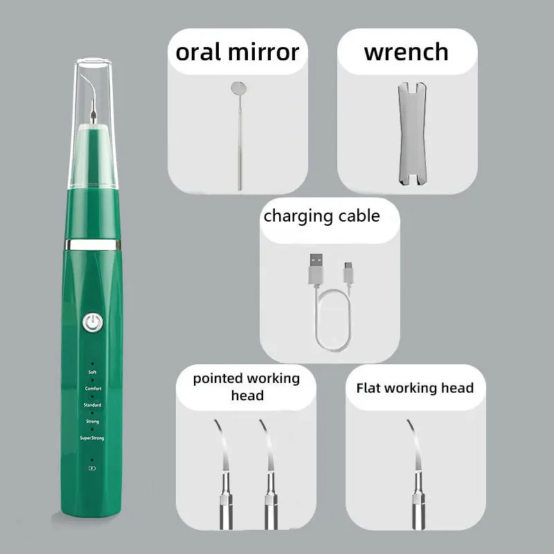 Home Portable Rechargeable Nettoyeur Dentaire Tooth Whitening Kit Tartar Plaque Remover aperçu 11