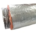 duct R6 R8 insulated flexible air duct/hose fiberglass aluminum foil insulated pipe insulation duct