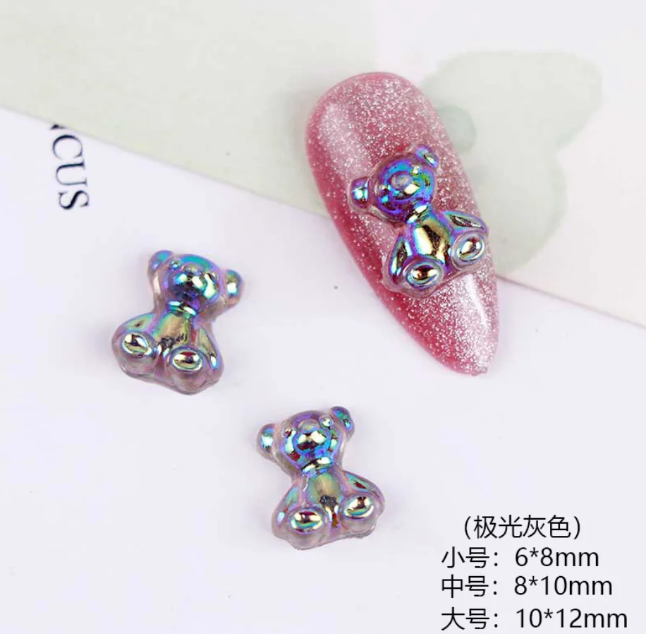 hot nail art bear jewelry candy
