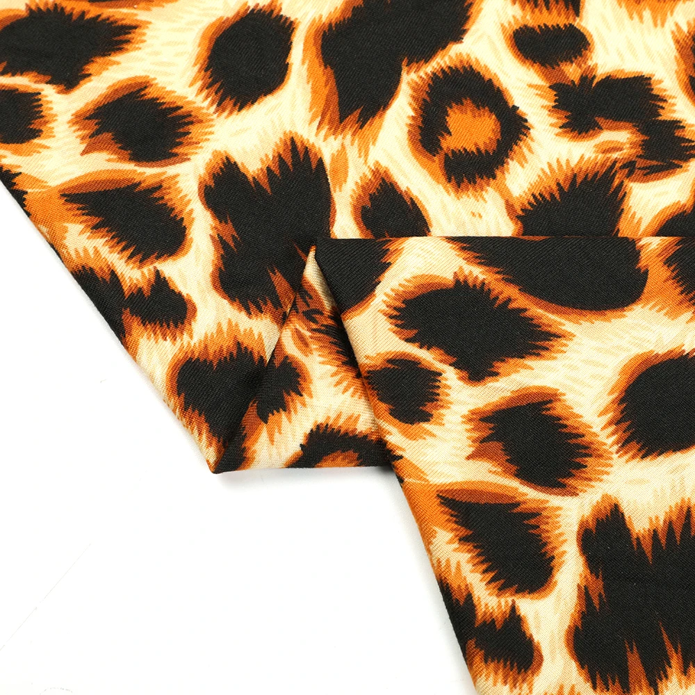 leopard print knit fabric