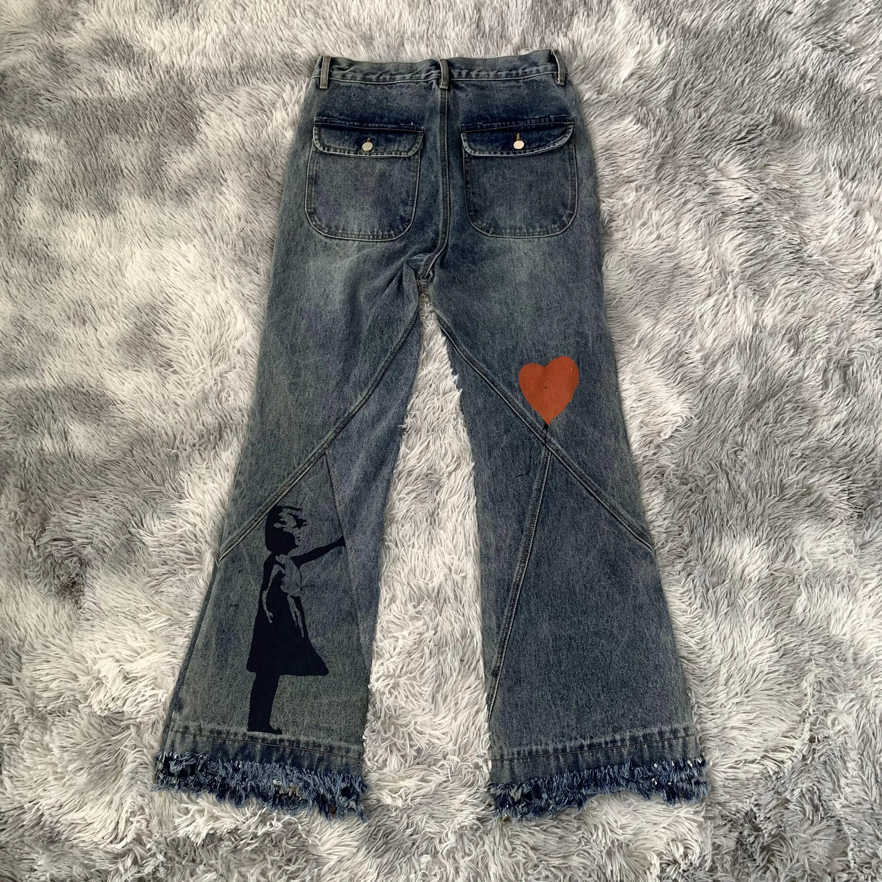 パンツ 2000's goa custom flare jeans y2k grunge Vintage Y2K G-star Raw Flare Jeans in Stonewashed Blue Denim