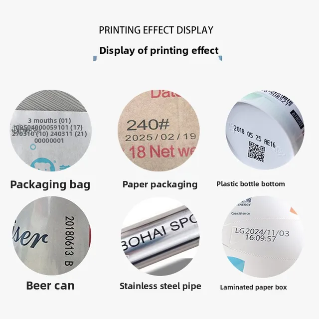 Ink Cartridge Coding Machine for Food Textiles Packaging Bags; Prints Production Dates and QR Codes; China Origin 4