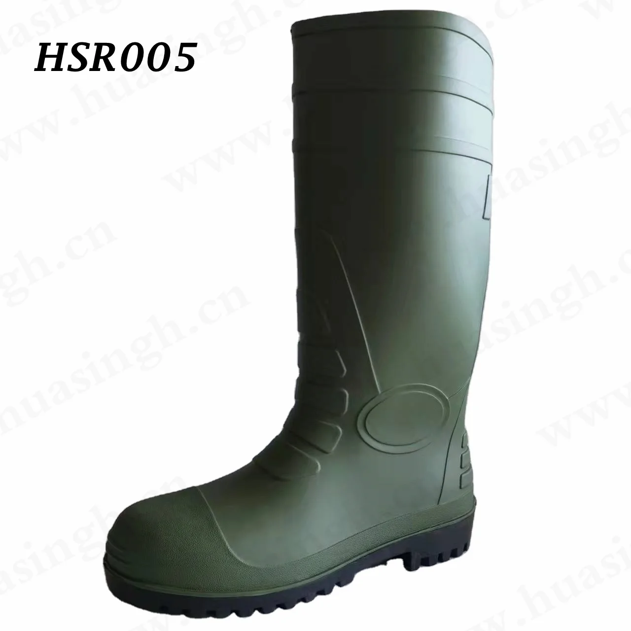 Rwh,dark Blue Knee-length Anti-puncture Safety Gumboots Waterproof Anti-oil Outdoor Mining Safety Boots with Steel Toe HSR005