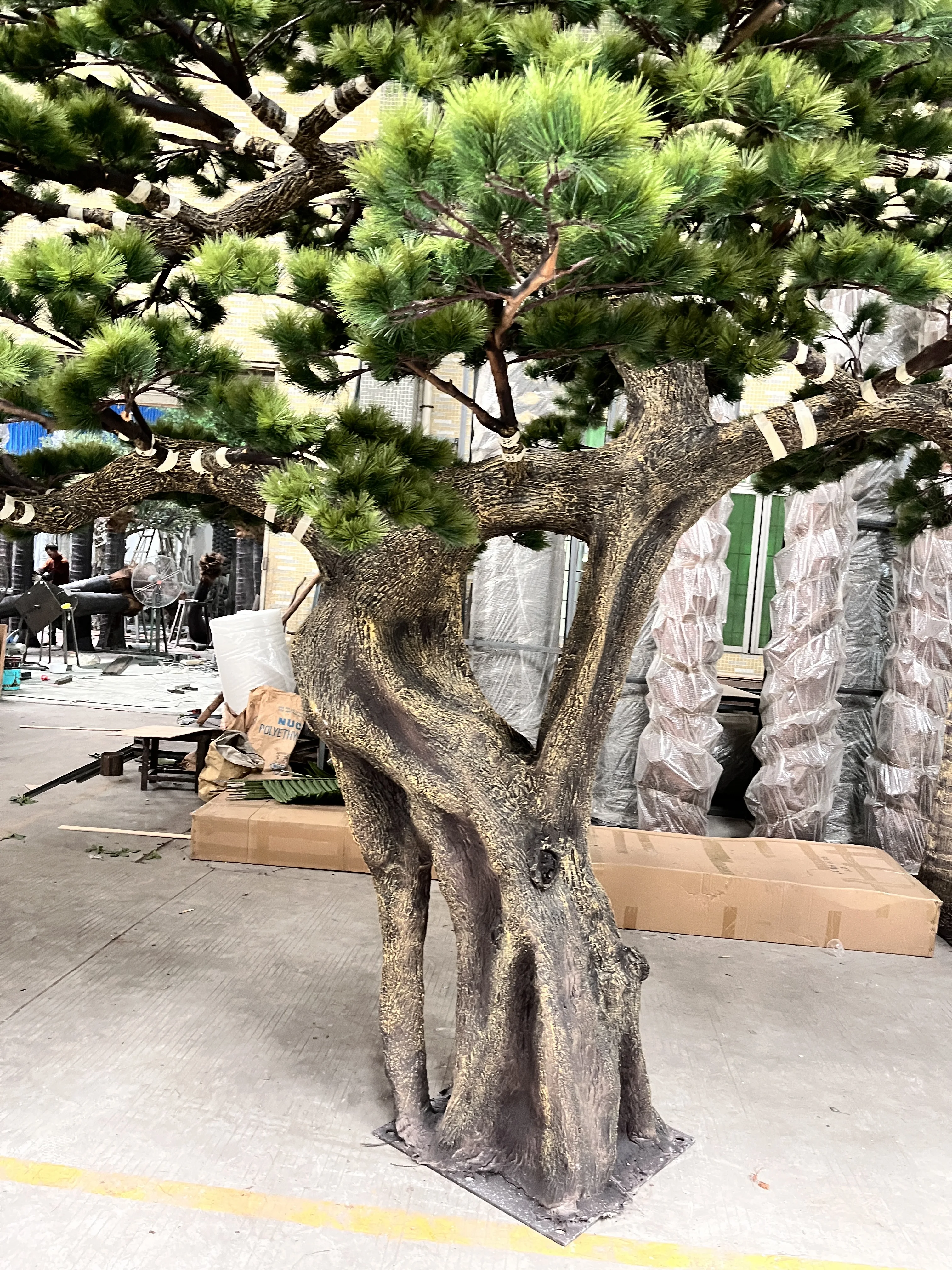 Artificial Pine Branches Large Potted Plant Customize Landscape Tree Artificial  Pine Bonsai Tree Pine Tree for Home Deco