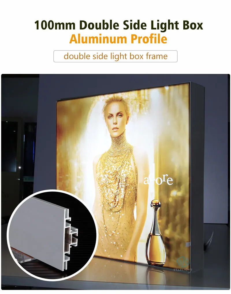 Exhibition Lightbox Booth Stand Aluminium Textile Frame Double Sided ...