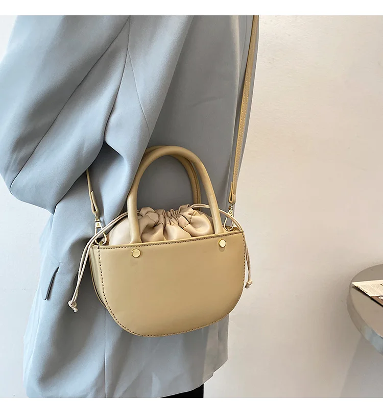 2021 Simple new style pumping bucket bag custom luxury ladies women hand bags women handbags