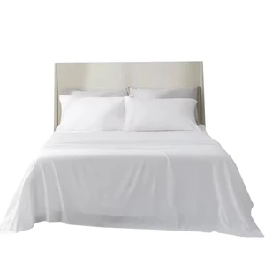 Customizable White Hotel Bedding Set Egyptian Cotton Duvet Comforter Bedsheet Percale Plain Bed Cover