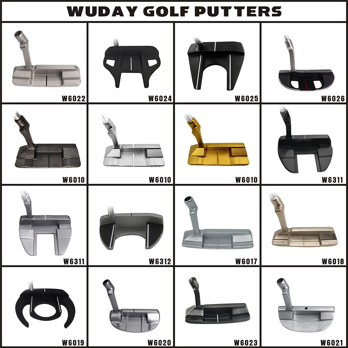 High Quality Golf Club Black Men's Custom Right Hand Mallet Golf Putter