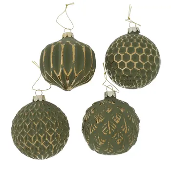 Vintage Christmas Tree Decoration Shatterproof Baubles 8 Cm Christmas Glass Balls