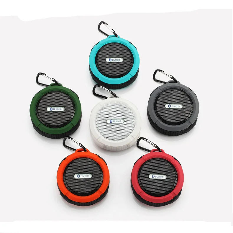 C6 Bluetooth Speaker Wireless TF Card Handsfree Suction Cup Portable Music USB IPX6 Waterproof Speaker - ANKUX.COM