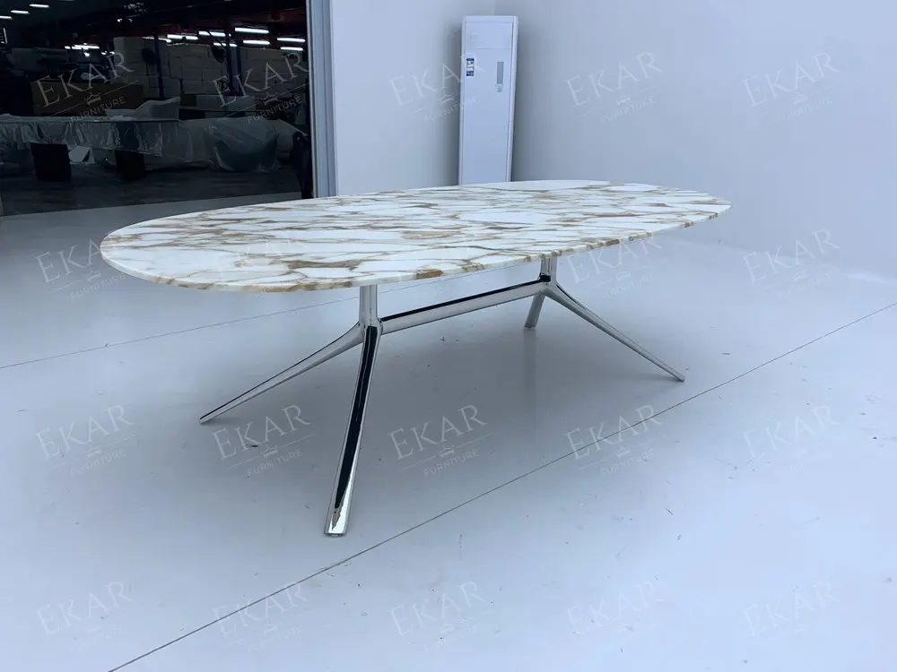 product new design lauren modern dining room furniture black and gold matte marble dining table for homes392-67