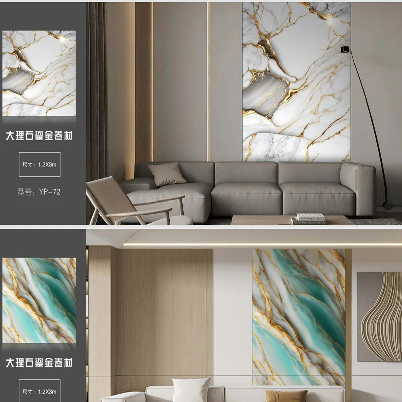 Peel and Stick Texture Soft Self-adhesive Pe Foam Wall Panel 3d Marble Pattern Mural Wallpaper