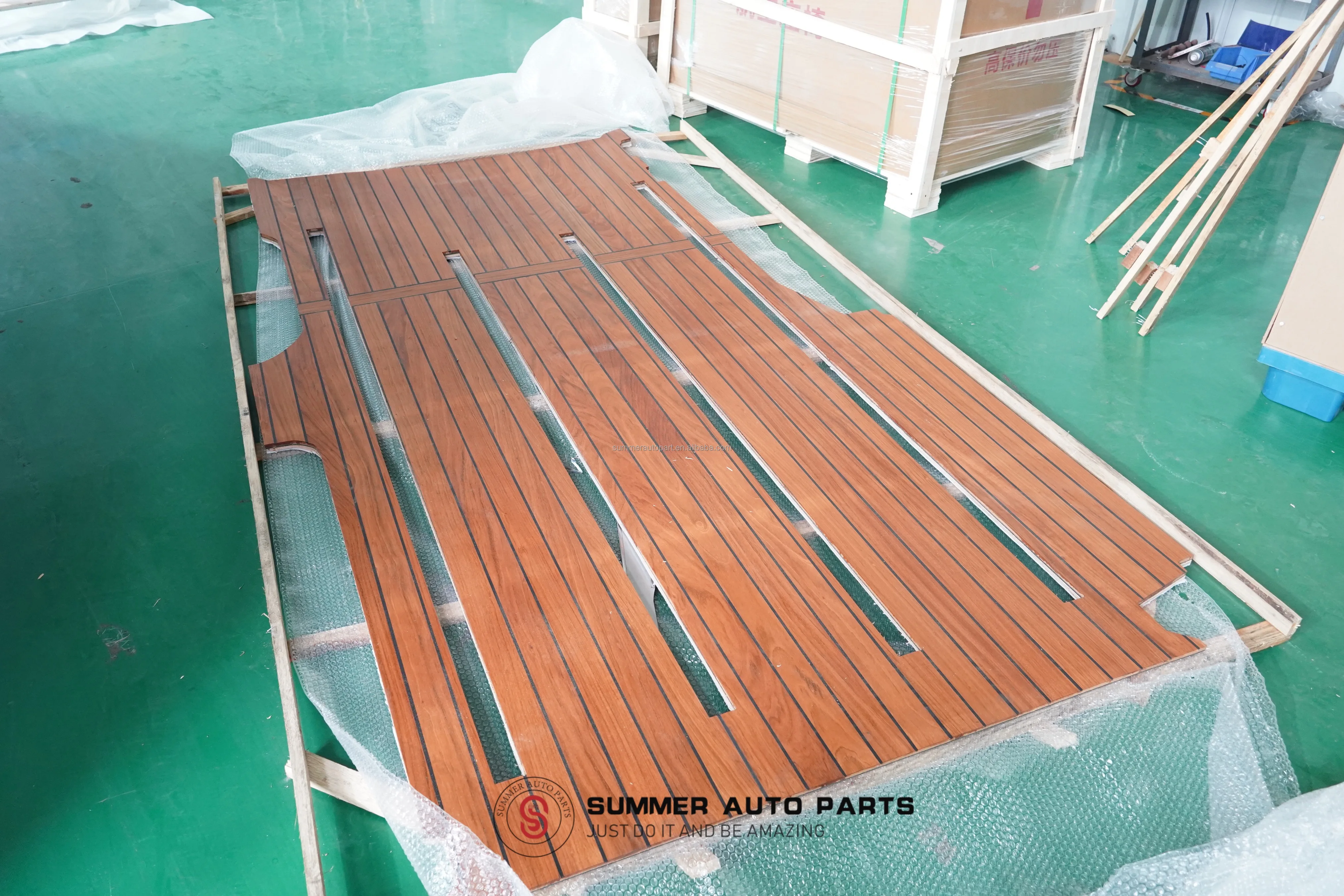 Car Modification South American Teak Solid Wood Floor Waterproof