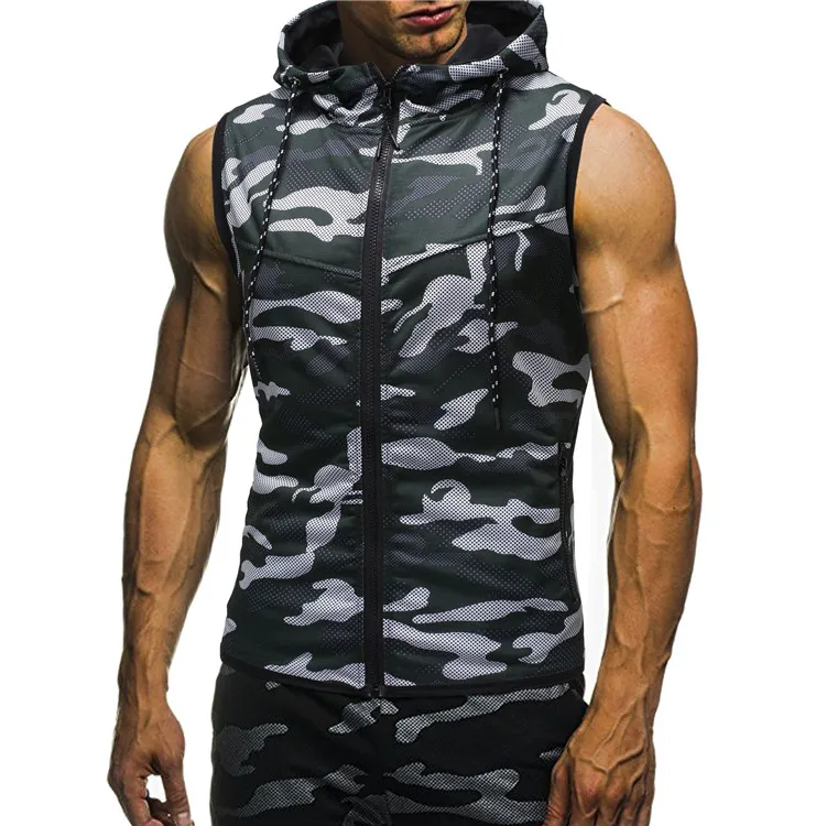 T Shirts Casual Sleeveless Zipper Tops 
