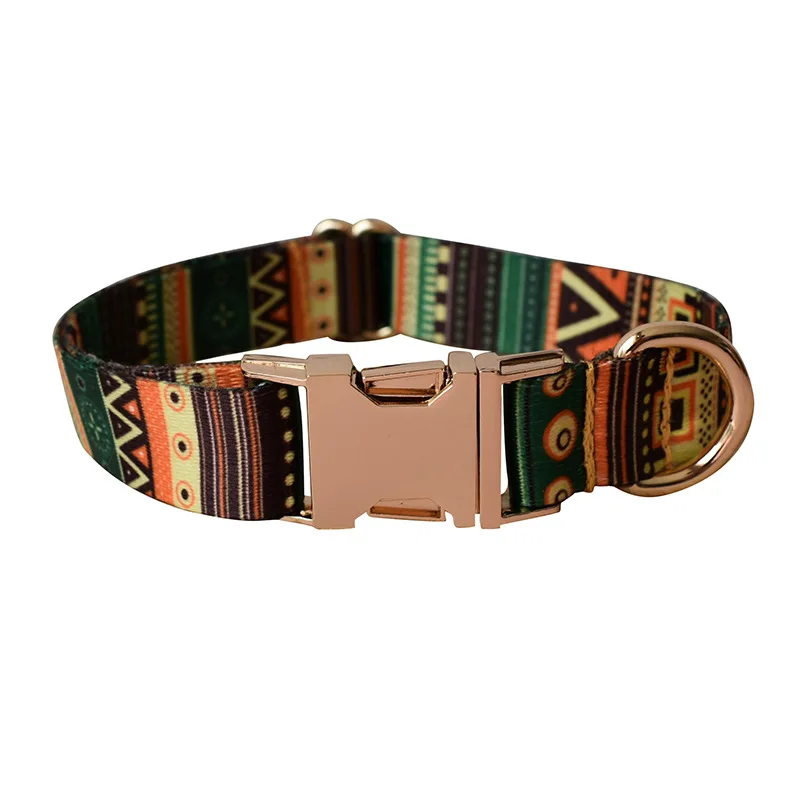 Wholesale Luxury Designer Dog Collar Gold Metal Buckle Hardware