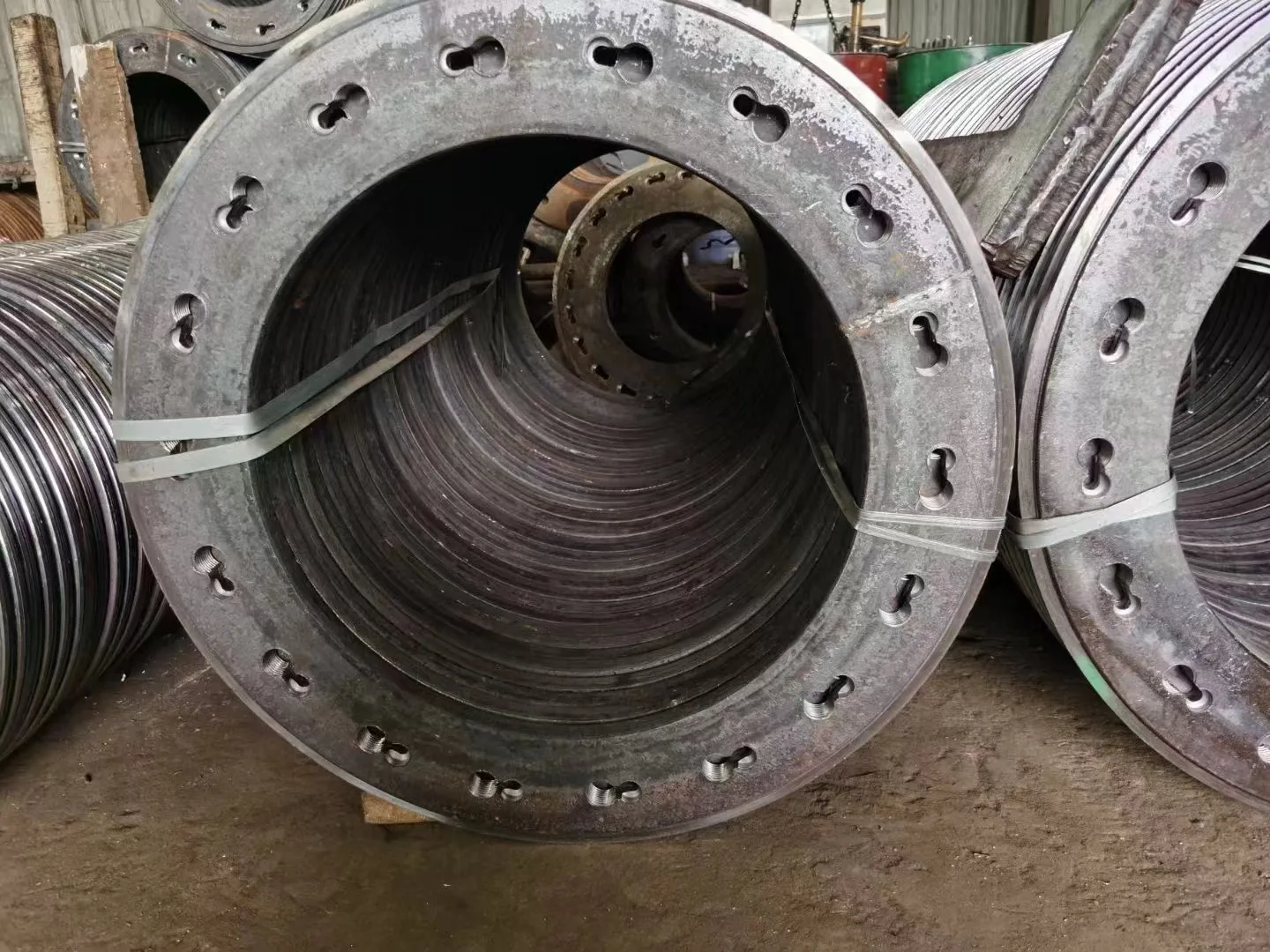 Thailand carbon steel round flange end plate for spun pipe pile manufacture