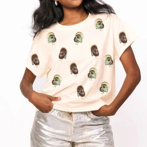 LYG Wholesale Custom New Design Thanksgiving Turkey Sequin Embroidery  Party Tee Shirt Crewneck Cotton Fashion T-shirt