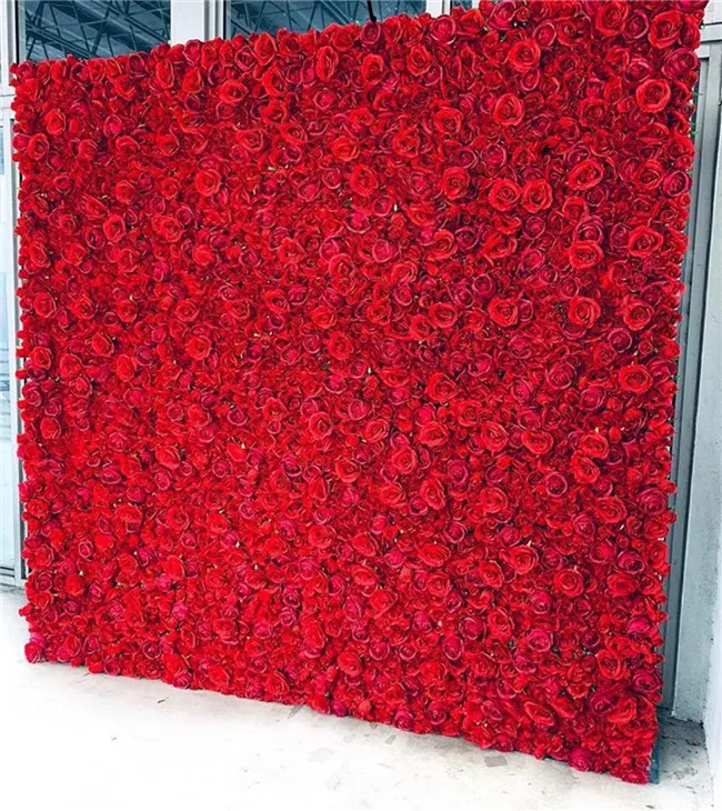 Искусственный шелк красная роза цветок настенный коврик