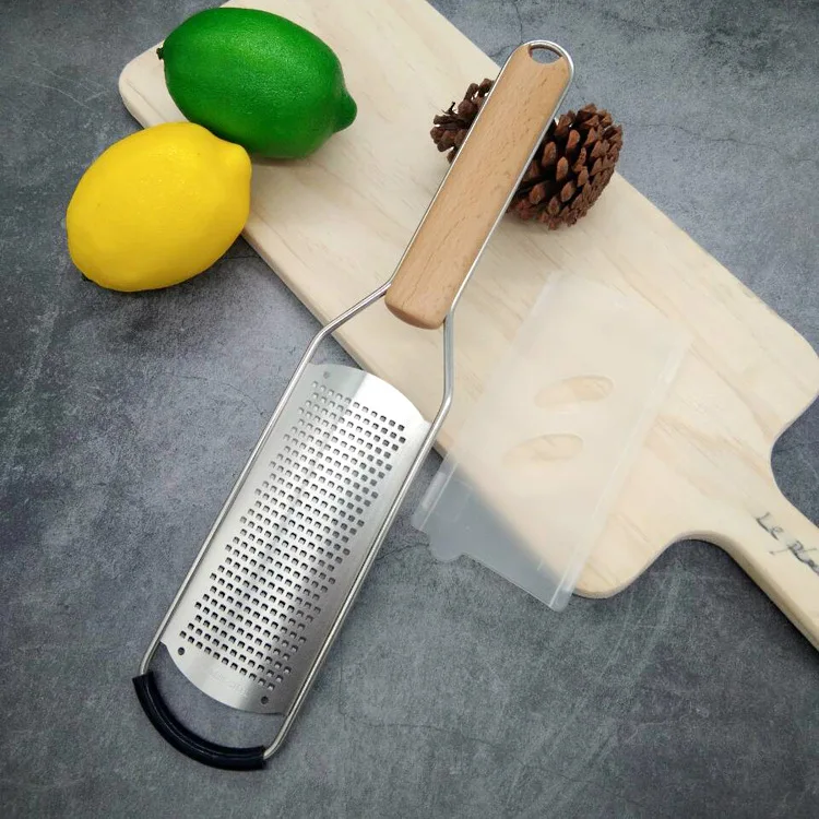 Кухонная терка ручная металлическая из цедры с деревянной