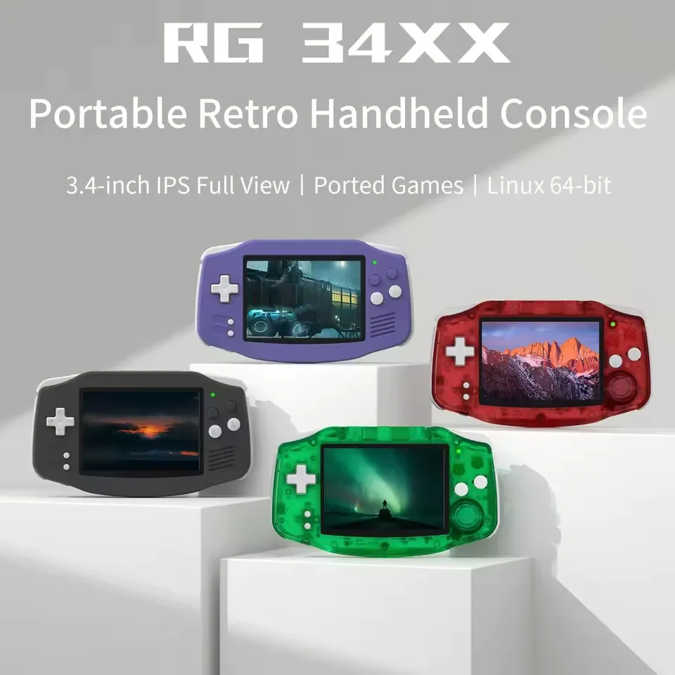 Anbernic RG34XX - Portable Retro Game Player with Linux