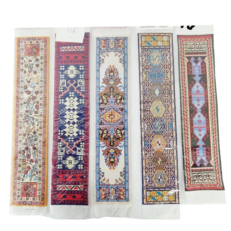 Good Cheap Customs Bookmark,Oriental Woven Carpet Bookmarks, Woven Persian Rug Bookmarks