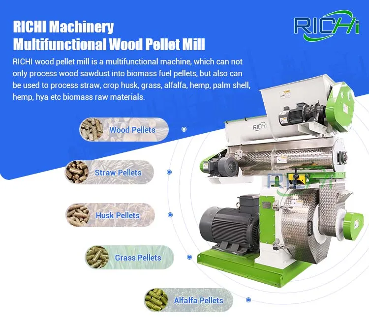 Commercial 0.3-10T/H Wood Chip Pellet Machine - RICHI Machinery