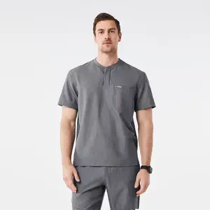 OEM Custom LOGO Label Work Stretch Fabric Nurse Tops Sets Medical Men Hospital Nursing Jogger Scrubs Uniforms for Men