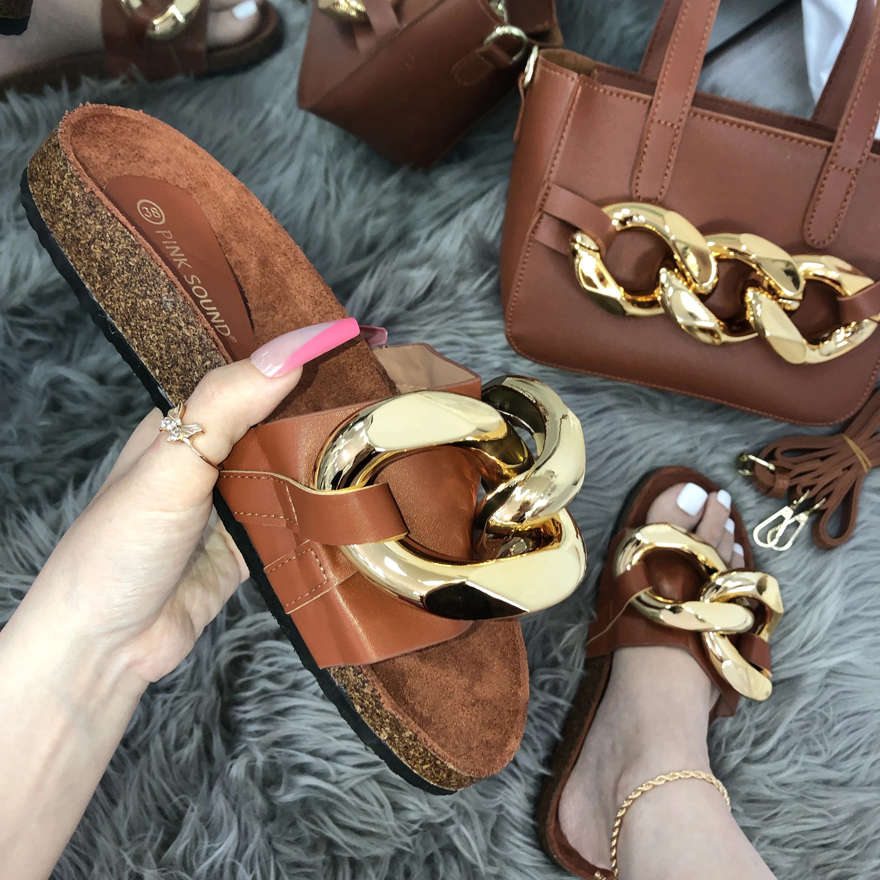 Women's Thick Gold Chain Handbags